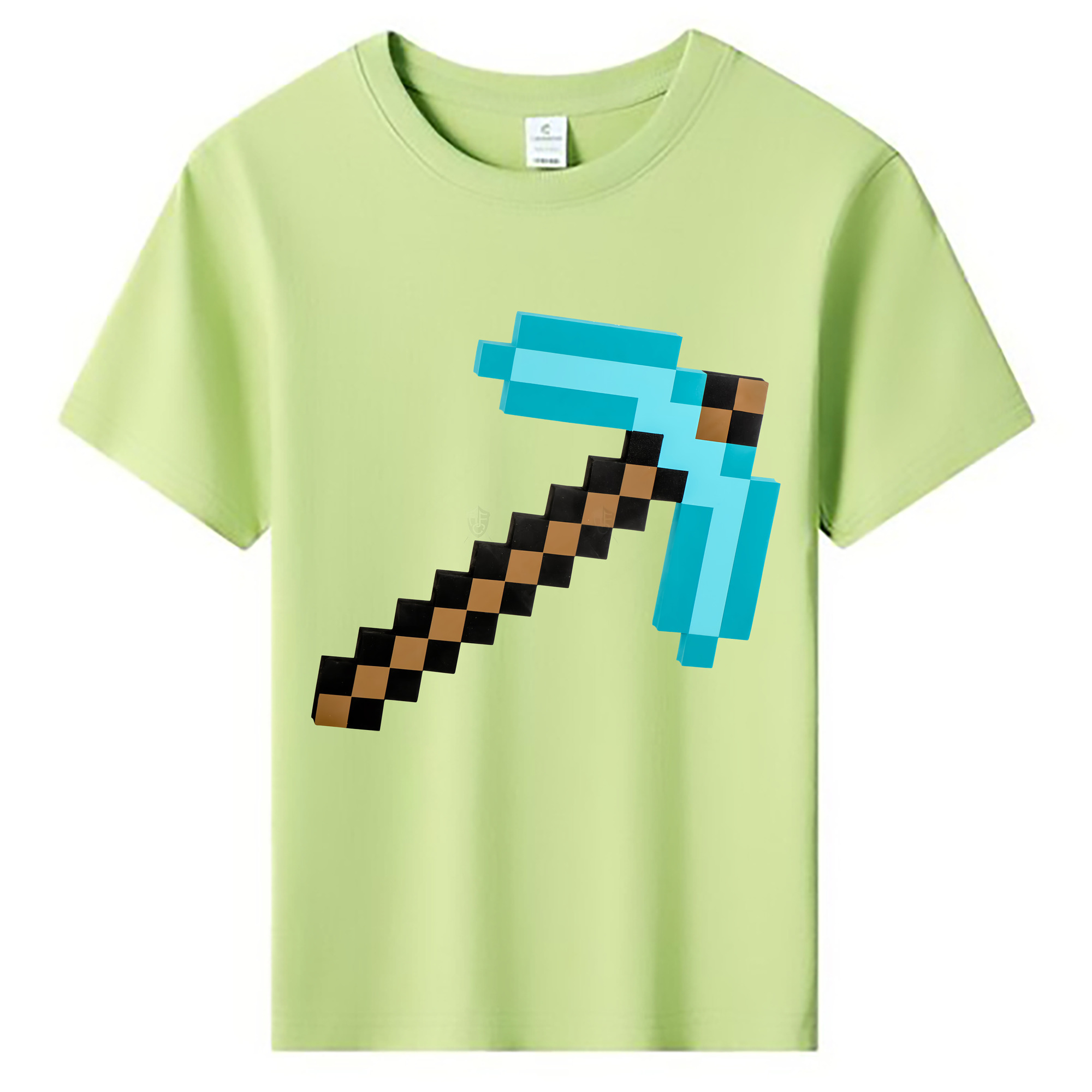 （画像用） マインクラフト ブロックの世界 Minecraft MC Block world 綿100％キッズTシャツ（フロントプリント）